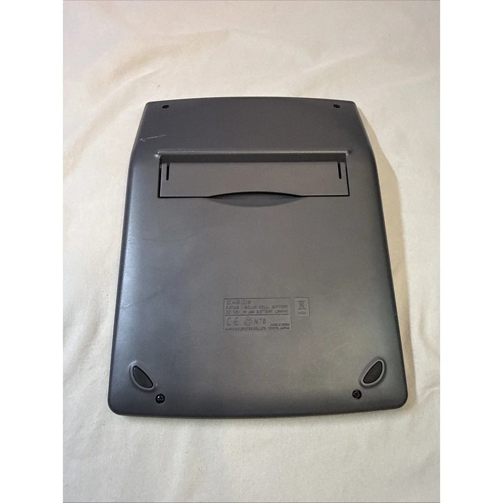 Casio GX-120S 12-Digit Desktop Calculator Two-Way Power Metallic - Tested Works